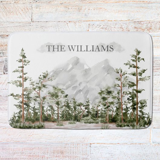 Monogram Waterverf Berg en Bos Badmat