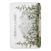 Monogram Waterverf Berg en Bos Badmat (Voorkant Verticaal)