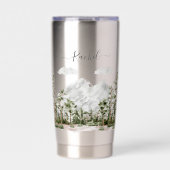 Monogram Waterverf Berg en Bos Geïsoleerde Drinkbeker (Voorkant)