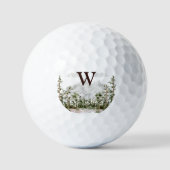 Monogram Waterverf Berg en Bos Golfballen (Voorkant)