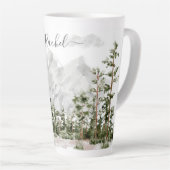 Monogram Waterverf Berg en Bos Latte Mok (Rechterhoek)