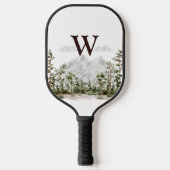 Monogram Waterverf Berg en Bos Pickleball Paddle (Voorkant)