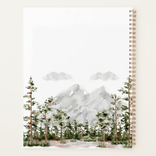 Monogram Waterverf Berg en Bos Planner (Achterkant)