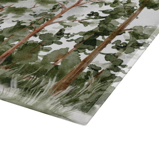 Monogram Waterverf Berg en Bos Snijplank (Hoek)