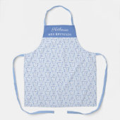 Monogram waterverf Blue en White Ginger Jar Schort (Voorkant)