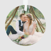 Monogram Waterverf Eucalyptus FOTO BACK Ornament (achterkant)