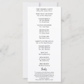 Monogram Waterverf Floral Wedding Programme (Achterkant)