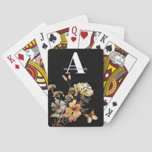 Monogram Waterverf Floral Wildbloemen Pokerkaarten