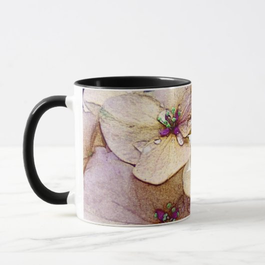 Monogram Waterverf Flower Coffee Mok (Links)