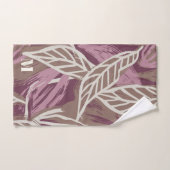 Monogram Waterverf Koffieblad Patroon Pickleball Handdoek (Handdoek)