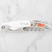 Monogram Waterverf Lente Bloemen Kurkentrekker (Voorkant)