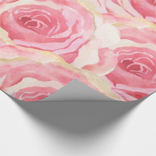 Monogram waterverf met florale Modern boho terraco Cadeaupapier (Hoek)