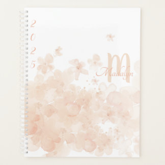 Monogram Waterverf Pastel 2025 Floral Planner