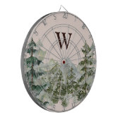 Monogram Waterverf Pijnbos & Mountain Rustic Dartbord (Voorkant Links)