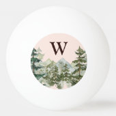Monogram Waterverf Pijnbos & Mountain Rustic Pingpongballen (Achterkant)
