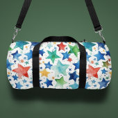 Monogram Waterverf Sterren Gepersonaliseerd Plunjezak