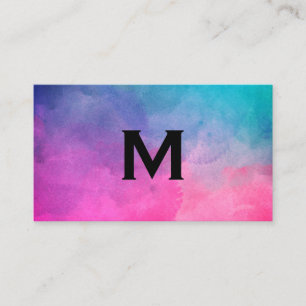 Monogram Waterverf textuur Visitekaartje