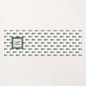 Monogram | Waterverf tropische anananas Yogamat (Voorkant (horizontaal))