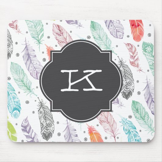 Monogram Waterverf Ventilator Mousepad Muismat (Voorkant)