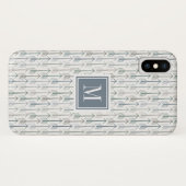 Monogram | Waterverf Wanderlust Arrow Pattern Case-Mate iPhone Case (Achterkant (horizontaal))