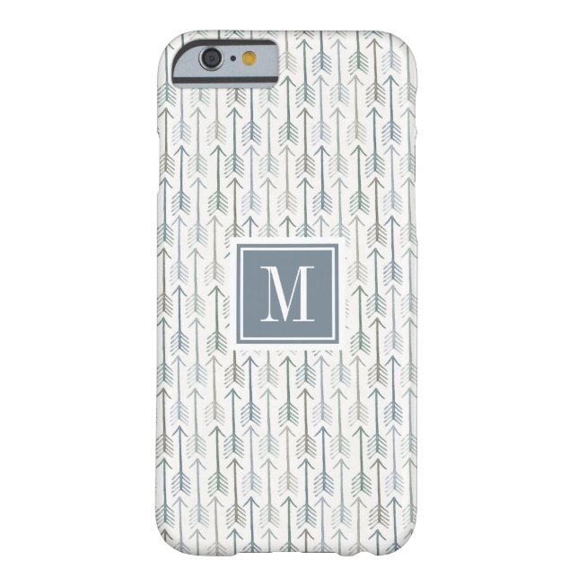 Monogram | Waterverf Wanderlust Arrow Pattern Case-Mate iPhone Case (Achterkant)