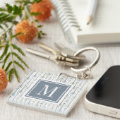 Monogram | Waterverf Wanderlust Arrow Pattern Sleutelhanger (Voorkant Rechts)
