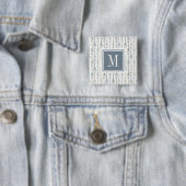 Monogram | Waterverf Wanderlust Arrow Pattern Vierkante Button 5,1 Cm (In situ)