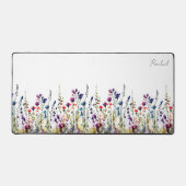 Monogram Waterverf Wildbloemen Bloemen Bureaumat (Voorkant)