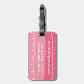 Monogram Wavy Stripes Personalized Bag Label Bagagelabel (Achterkant verticaal)