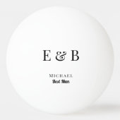 Monogram Weddenschap Beste man Gift Personalized B Pingpongballen (Voorkant)