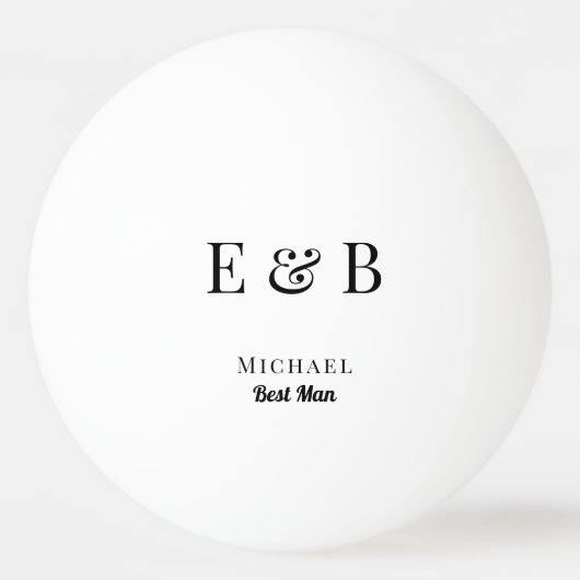 Monogram Weddenschap Beste man Gift Personalized B Pingpongballen (Voorkant)