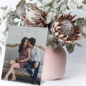 Monogram Weddenschap Foto Reclamebord Met Voetstuk