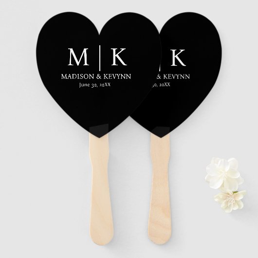 Monogram Weddenschap Handwaaier (Voorkant en achterkant)