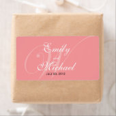 Monogram Weddenschap Labels - Grapefruit (Insitu)