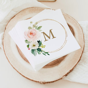 Monogram Weddenschap Napkin Cocktail Napkin Servet