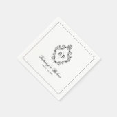 Monogram Weddenschap Servet (Hoek)