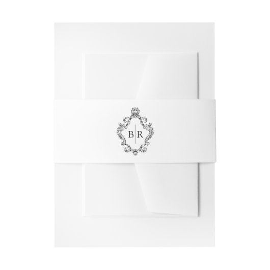  Monogram Weddenschap Uitnodigingen Wikkel (Voorkant Voorbeeld)