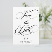 Monogram Wedding Foto Save The Date (Staand voorkant)