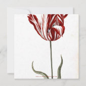 Monogram Wedding Invitaties Moderne Tulip Kaart (Achterkant)