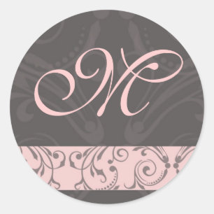 Monogram Wedding Sticker