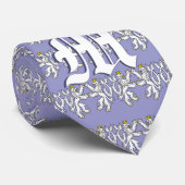 Monogram Wedding Vow Heart Stropdas (Opgerold)