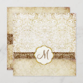  MONOGRAM WEDING INVITATIES VAN WITTE LACE KAART (Voorkant / Achterkant)