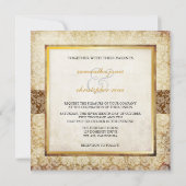  MONOGRAM WEDING INVITATIES VAN WITTE LACE KAART (Achterkant)