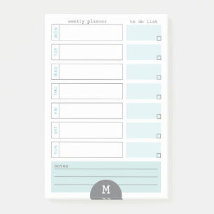 Monogram Weekblad Blauwgroen Post Post-it® Notes