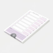 Monogram Weekblad Lila Post Post-it® Notes (Schuin)