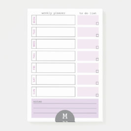 Monogram Weekblad Lila Post Post-it® Notes