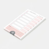 Monogram Weekly Planner Peony Post Post-it® Notes (Schuin)