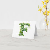 Monogram wenskaart kaart (Gele Bloem)