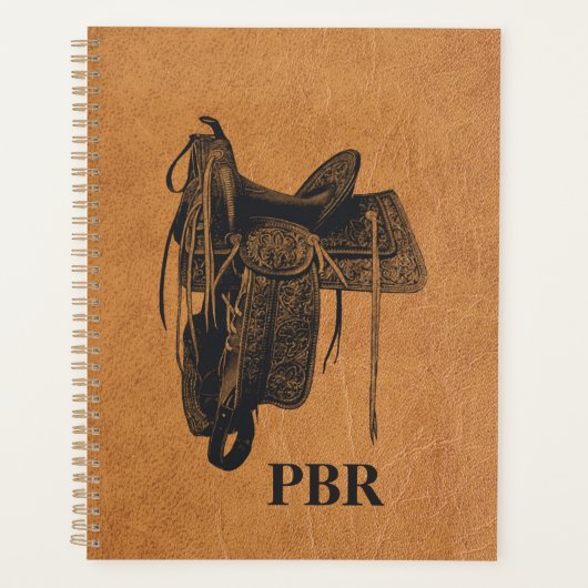  monogram Western paard Planner (Voorkant)