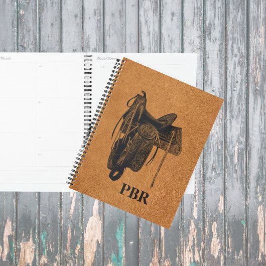  monogram Western paard Planner